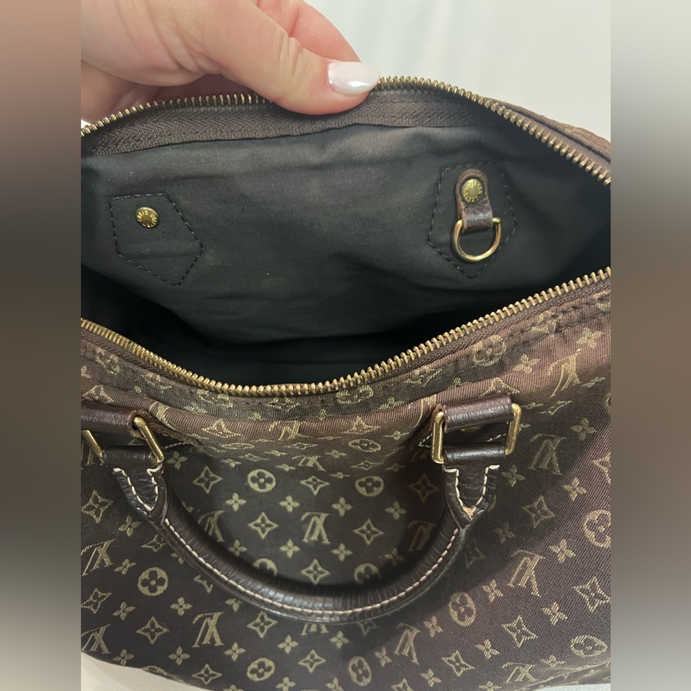 Louis Vuitton Brown Mini Lin Monogram Speedy - Picture 8 of 10